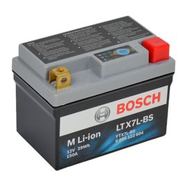 Bosch MC lithium batteri LTX7L-BS 12volt 2,4Ah +pol til højre